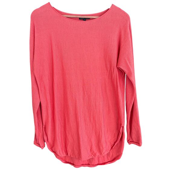 Eileen Fisher Merino Wool Tunic Sweater S Pink Coastal Capsule Minimalist Prep - Picture 1 of 6